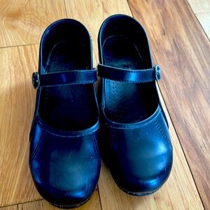 Women’s black leather, Mary Jane style Dansko shoes